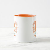 Personalized Floral Monogram Letter B Mug - Custom マグカップ (中央)