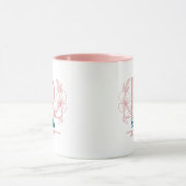 Personalized Floral Monogram Letter B Mug - Custom マグカップ (中央)