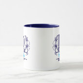 Personalized Floral Monogram Letter B Mug - Custom マグカップ (中央)