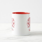 Personalized Floral Monogram Letter B Mug - Custom マグカップ (中央)