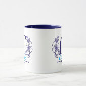 Personalized Floral Monogram Letter C Mug - Custom マグカップ (中央)