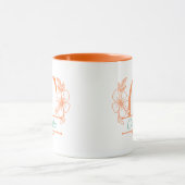 Personalized Floral Monogram Letter C Mug - Custom マグカップ (中央)