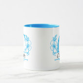 Personalized Floral Monogram Letter C Mug - Custom マグカップ (中央)