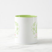 Personalized Floral Monogram Letter C Mug - Custom マグカップ (中央)