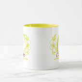 Personalized Floral Monogram Letter C Mug - Custom マグカップ (中央)