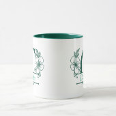 Personalized Floral Monogram Letter C Mug - Custom マグカップ (中央)