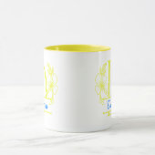 Personalized Floral Monogram Letter D Mug - Custom マグカップ (中央)
