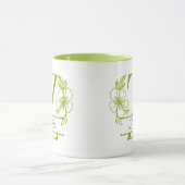 Personalized Floral Monogram Letter Z Mug - Custom マグカップ (中央)