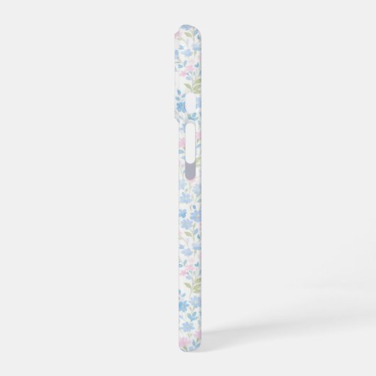 Personalized Floral Monogram Phone Case iPhone 16ケース (左側面)