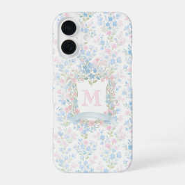 Personalized Floral Monogram Phone Case iPhone 16ケース
