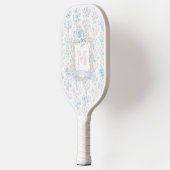 Personalized Floral Monogram Pickleball Paddle ピックルボールラケット (左)