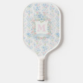 Personalized Floral Monogram Pickleball Paddle ピックルボールラケット (裏面)