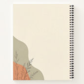 Personalized Floral Monogram Spiral Notebook ノートブック (裏面)