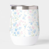 Personalized Floral Monogram Thermal Wine Tumbler (右面)