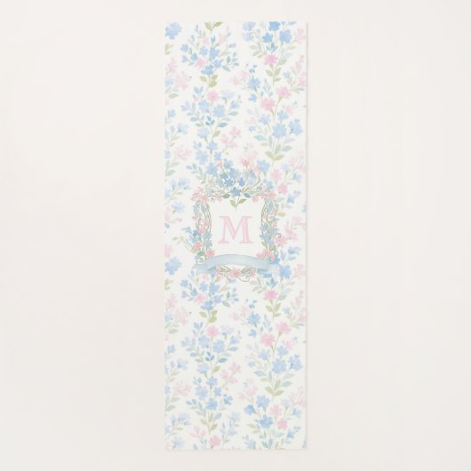 Personalized Floral Monogram Yoga Mat ヨガマット (裏面)