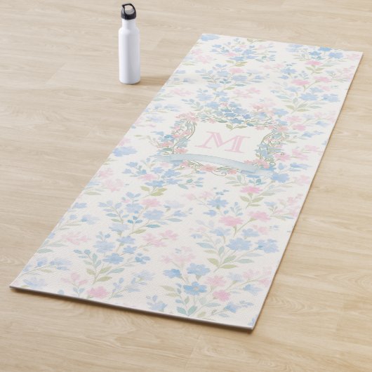 Personalized Floral Monogram Yoga Mat ヨガマット (インサイチュ)