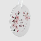 Personalized Floral Mothers Day Gift オーナメント (正面)