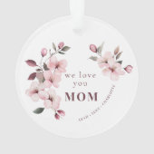 Personalized Floral Mothers Day Gift オーナメント (裏面)