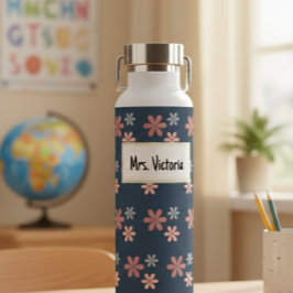 Personalized Floral Mrs. Victoria Insulated Water  ウォーターボトル