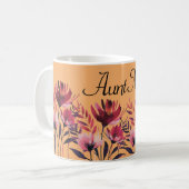 Personalized Floral Mug - Customizable Flower Mug コーヒーマグカップ (正面左)