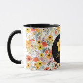 Personalized floral mug for her  マグカップ (左)