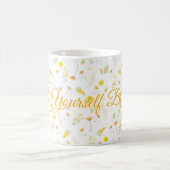 Personalized Floral Mug with Custom Name or Text コーヒーマグカップ (中央)