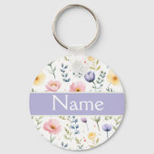 Personalized Floral Name キーホルダー (正面)