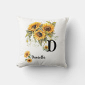 Personalized Floral Name クッション (正面)