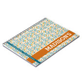 Personalized Floral & Name  ノートブック (左側)