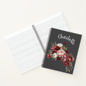 Personalized Floral Name Notebook ノートブック (内部)