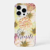 Personalized Floral Name Phone Case for Women iPhoneケース (裏面)