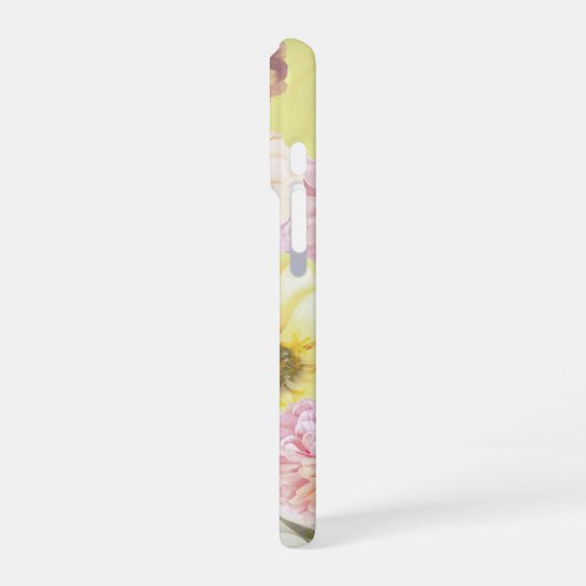 Personalized Floral Name Phone Case for Women iPhoneケース (左側面)