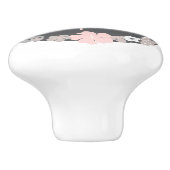 Personalized Floral Name Pink セラミックノブ (側面)