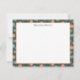 Personalized Floral Note Card ノートカード