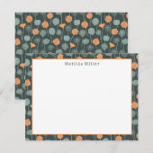 Personalized Floral Note Card ノートカード (正面/裏面)