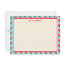 Personalized Floral Note Card