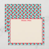 Personalized Floral Note Card ノートカード (正面/裏面)