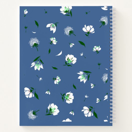 Personalized Floral Notebook ノートブック (裏面)