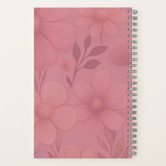 Personalized Floral Notebook ノートブック (裏面)