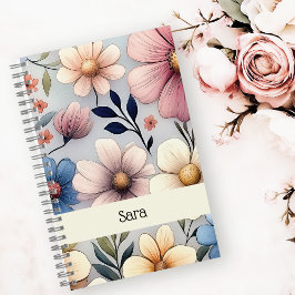 Personalized Floral Notebook ノートブック