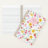 Personalized Floral Notebook for Mom or Grandma ノートブック (内側)
