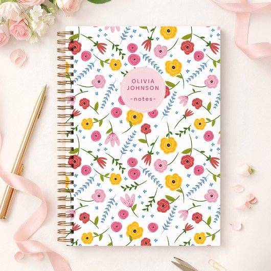 Personalized Floral Notebook for Mom or Grandma ノートブック