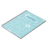 Personalized Floral Notebook with Name  ノートブック (左側)