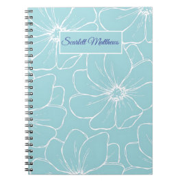 Personalized Floral Notebook with Name  ノートブック