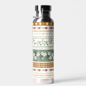 Personalized Floral Pattern Water Bottle with Name ウォーターボトル (右面)
