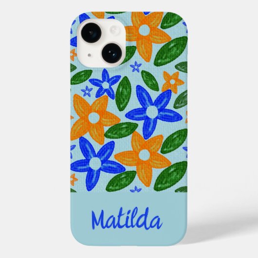 Personalized Floral Phone Case Case-Mate iPhoneケース (裏面)