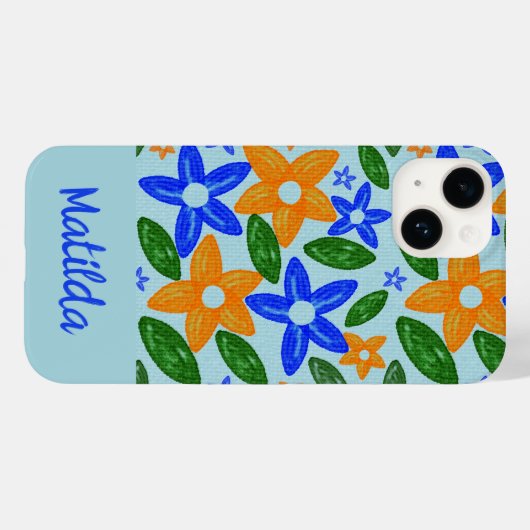 Personalized Floral Phone Case Case-Mate iPhoneケース (裏面 (横))