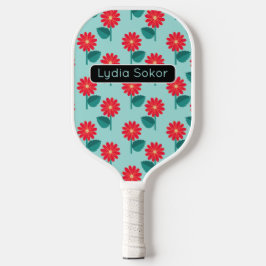 Personalized Floral Pickleball Paddle ピックルボールラケット