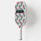 Personalized Floral Pickleball Paddle ピックルボールラケット (左)