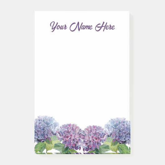 Personalized Floral Post It Notes for Unique Gifts ポストイット (正面)